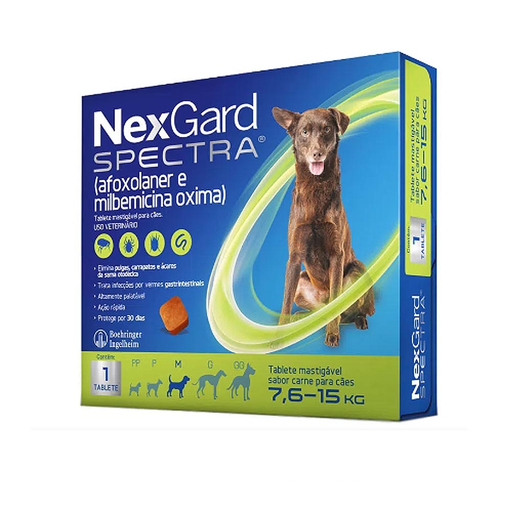 Nexgard Spectra para cães de 15,1 A 30kg - 1 Tablete