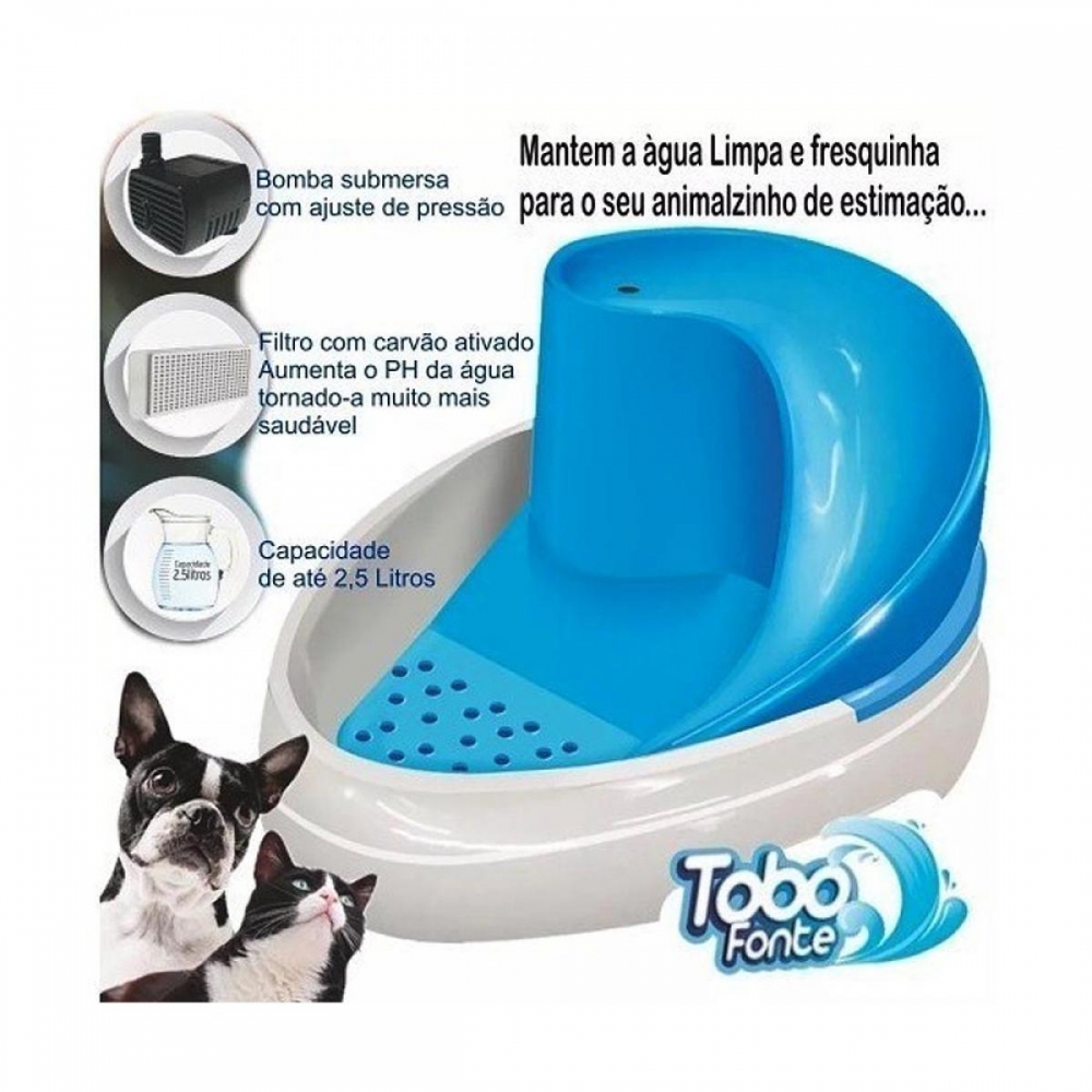 Bebedouro para cães e gatos Tobo Fonte 220v